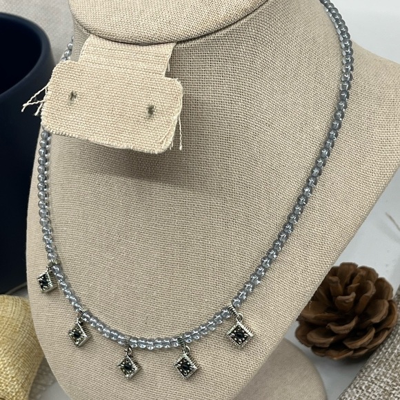 ✨ Vintage Napier Azure Dreams 16-18" Station Necklace - Picture 8 of 17